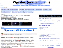 Tablet Screenshot of cipralex.psychoweb.cz